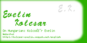 evelin kolcsar business card